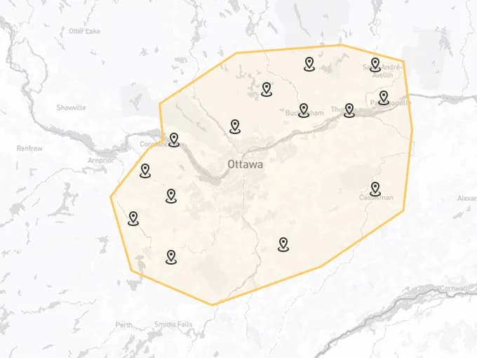Service area map
